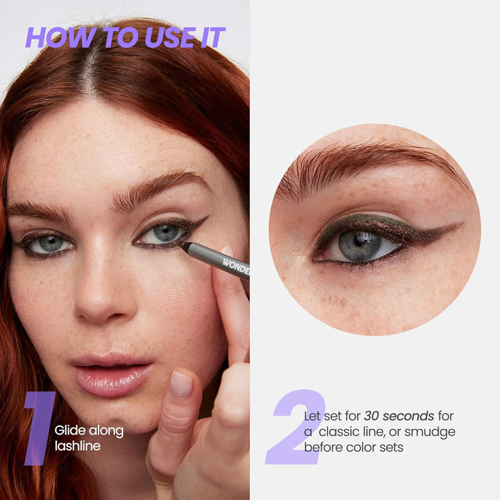 Wonderskin 1440 Longwear Brauner Eyer Liner-Stift – Wasserfester, anspitzbarer und wischfester Kajal