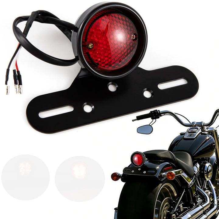 E24 E-Geprüft Motorrad Rücklicht LED Mit Halterung 12V Bremslicht Kennzeichenbeleuchtung Rotlicht fü