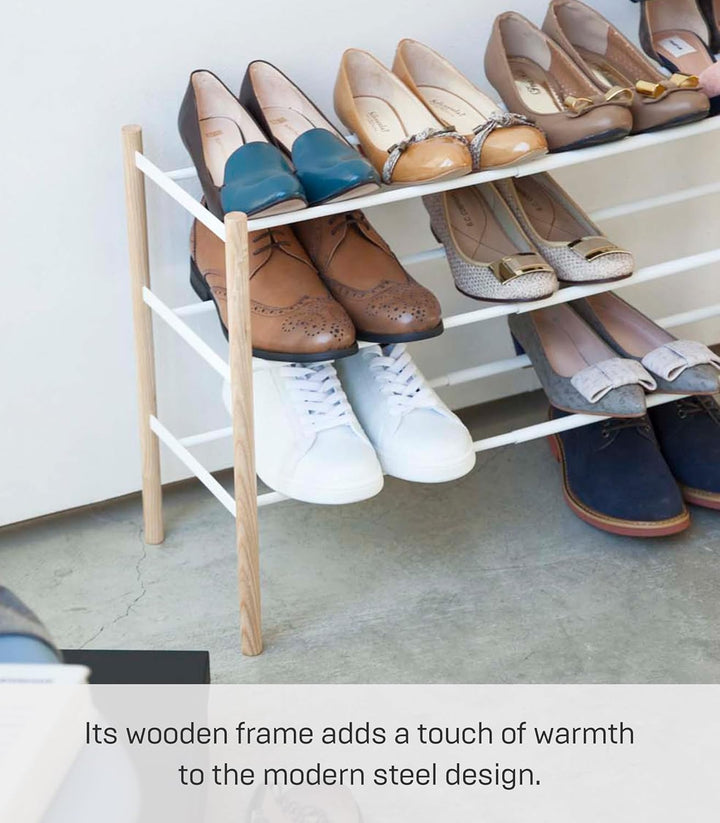 Expand. Shoe Rack - Plain - white Weiss, Weiss