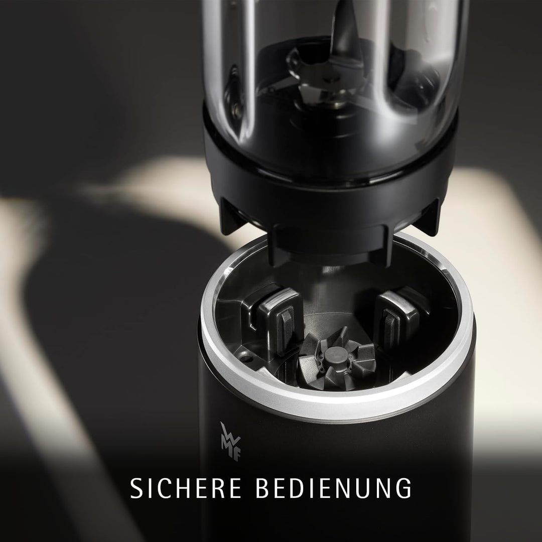 WMF Mix & Go Touch Smoothie Maker to go, tragbarer Mixer & kompakter Standmixer, 500 W Hochleistungs