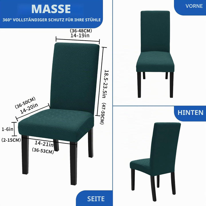 XINEAGE Stuhlhussen 4er Set, Stretch Stuhlhussen für Esszimmerstühle, Universale Stuhlhussen Waschba
