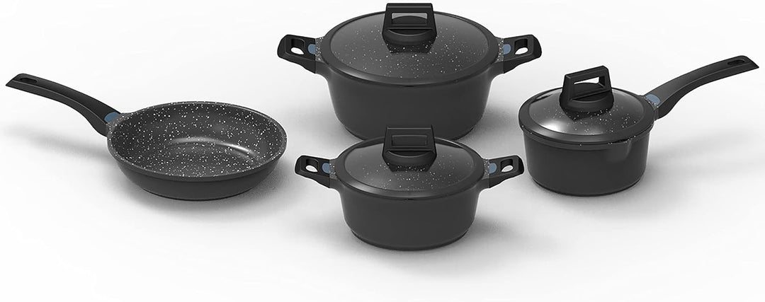 KOPF Topfset Aluguss Thermo Pro, Alu Induktion Kochtopf Set mit Teflon Classic Antihaftbeschichtung,