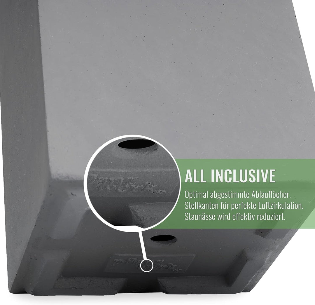 Pflanzwerk® Pflanzkübel Cube Grau 23x23x23cm *Frostbeständiger Blumenkübel* *UV-Schutz* *Qualitätswa