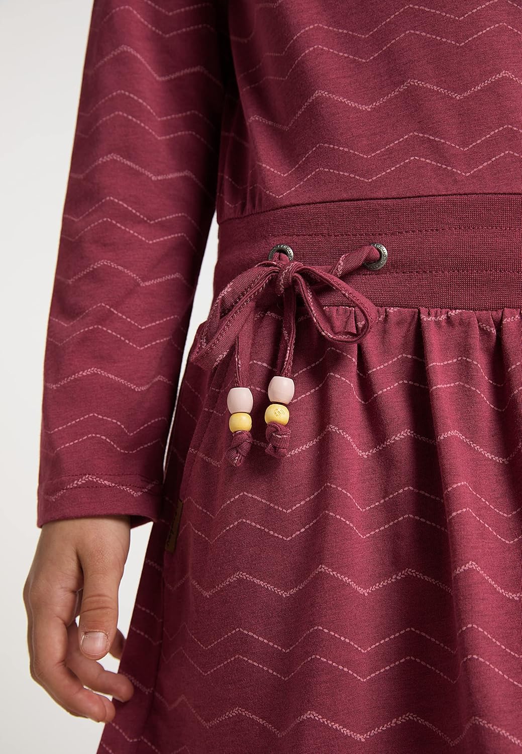 Ragwear MAGY Long Chevron Mädchen Kleid Langarm Longsleeve Top Dress Übergang Herbst Winter 140 Rasp