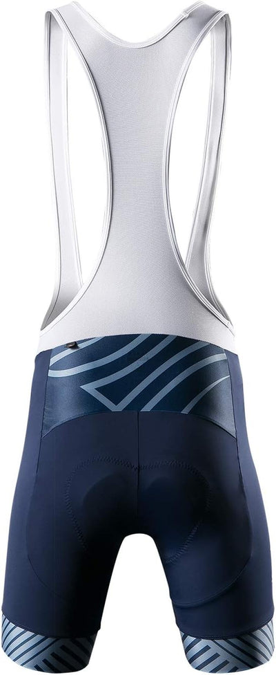 Santic Trägerhose Fahrrad Herren Fahrradhose Kurz mit Sitzpolster Radhose Herren Kurz Gepolstert XL