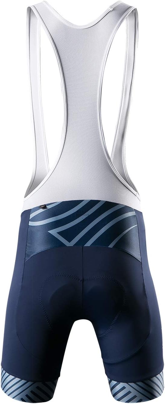Santic Trägerhose Fahrrad Herren Fahrradhose Kurz mit Sitzpolster Radhose Herren Kurz Gepolstert XL