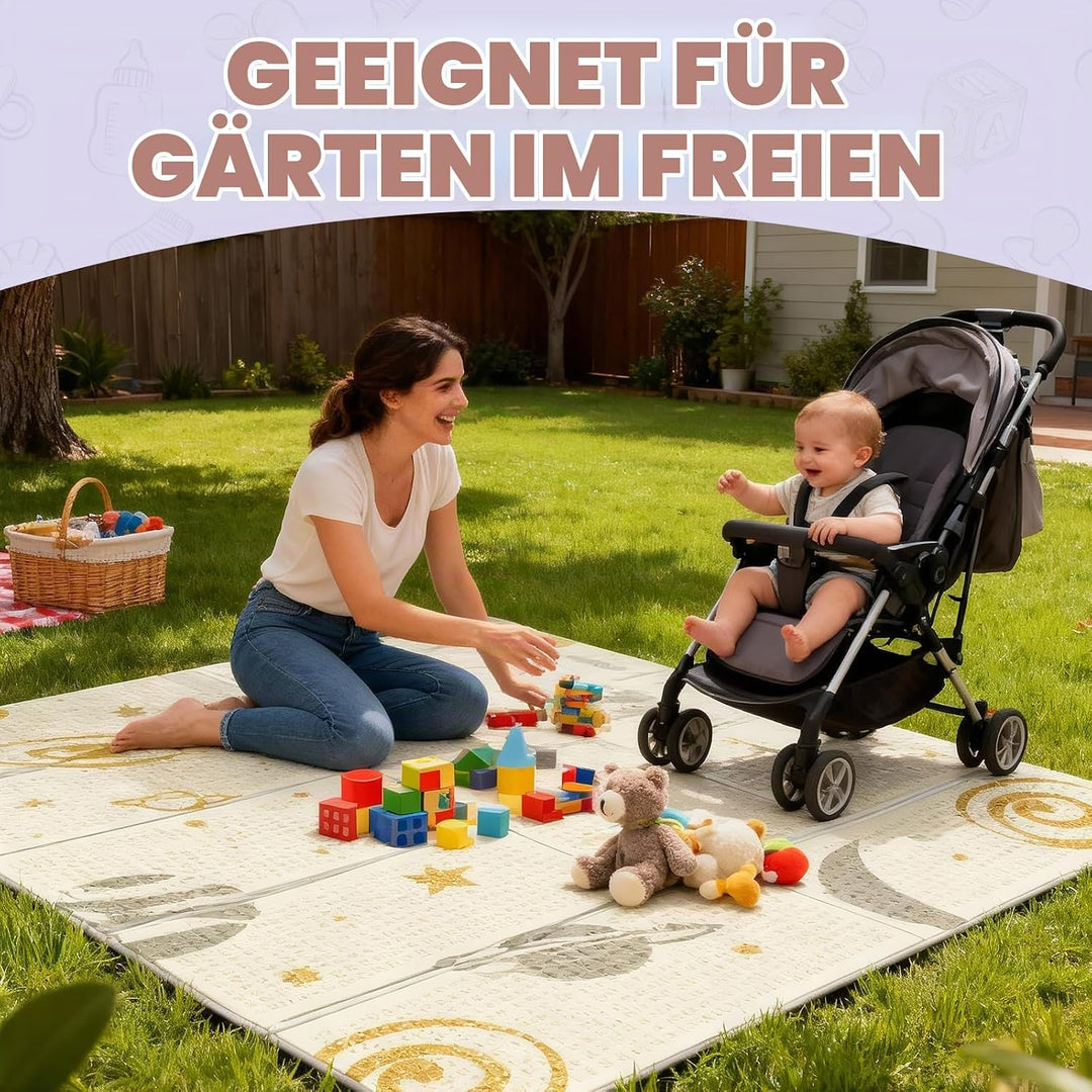Huracan Krabbelmatte Baby Spielmatte, Doppelseitige Kinderzimmer Faltbar, Spielteppich Kinder Teppic