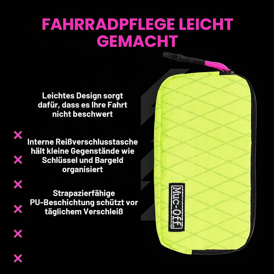 Muc-Off Essentials Wasserfeste Tasche – Robustes Neon 900D Polyester - Wasserabweisende Fahrradtasch