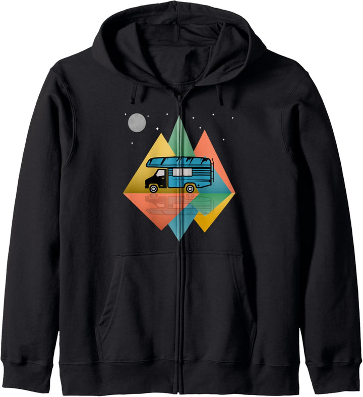 RV Mountains Retro Pop Art Kapuzenjacke