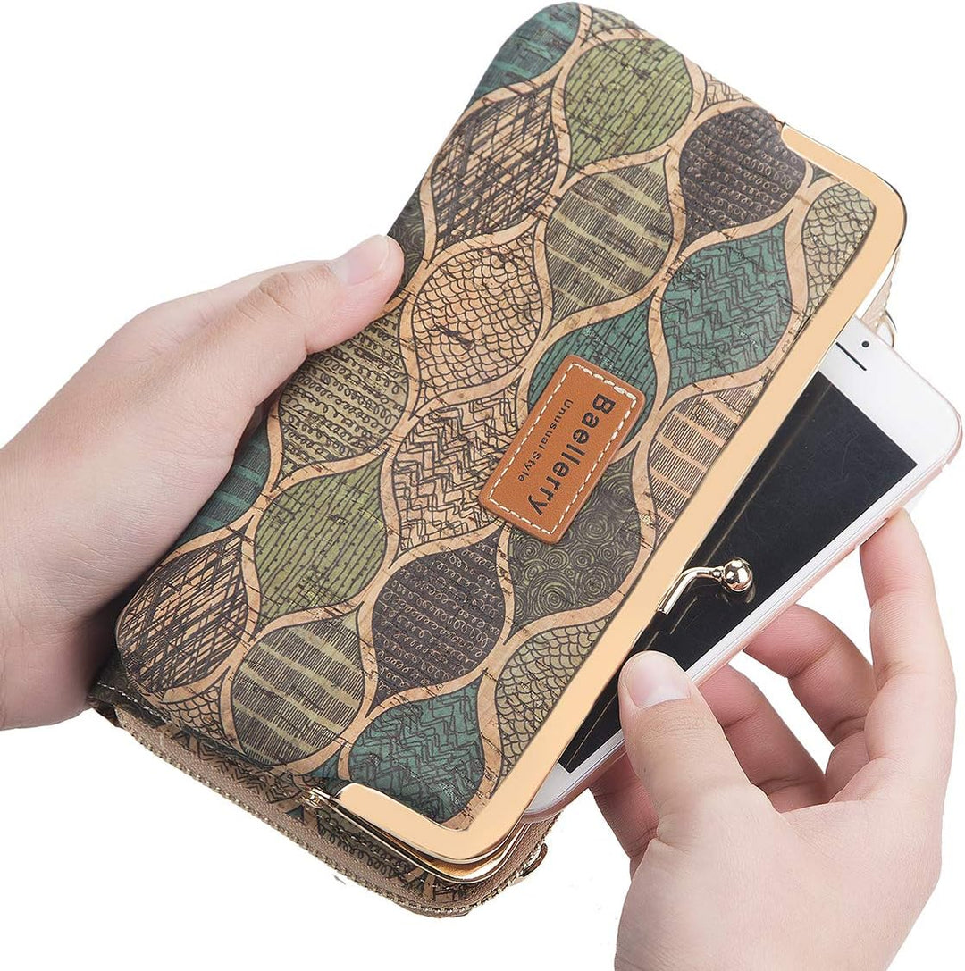 aolaso Damen Geldbörse aus Korkleder Reisezubehör-Reisebrieftasche Kork 1, Kork 1