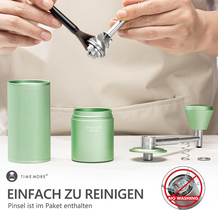 TIMEMORE Chestnut C3s PRO Kaffeemühle Manuell, Upgrade Integrierte Ganzmetallgehäuse, Handkaffeemühl