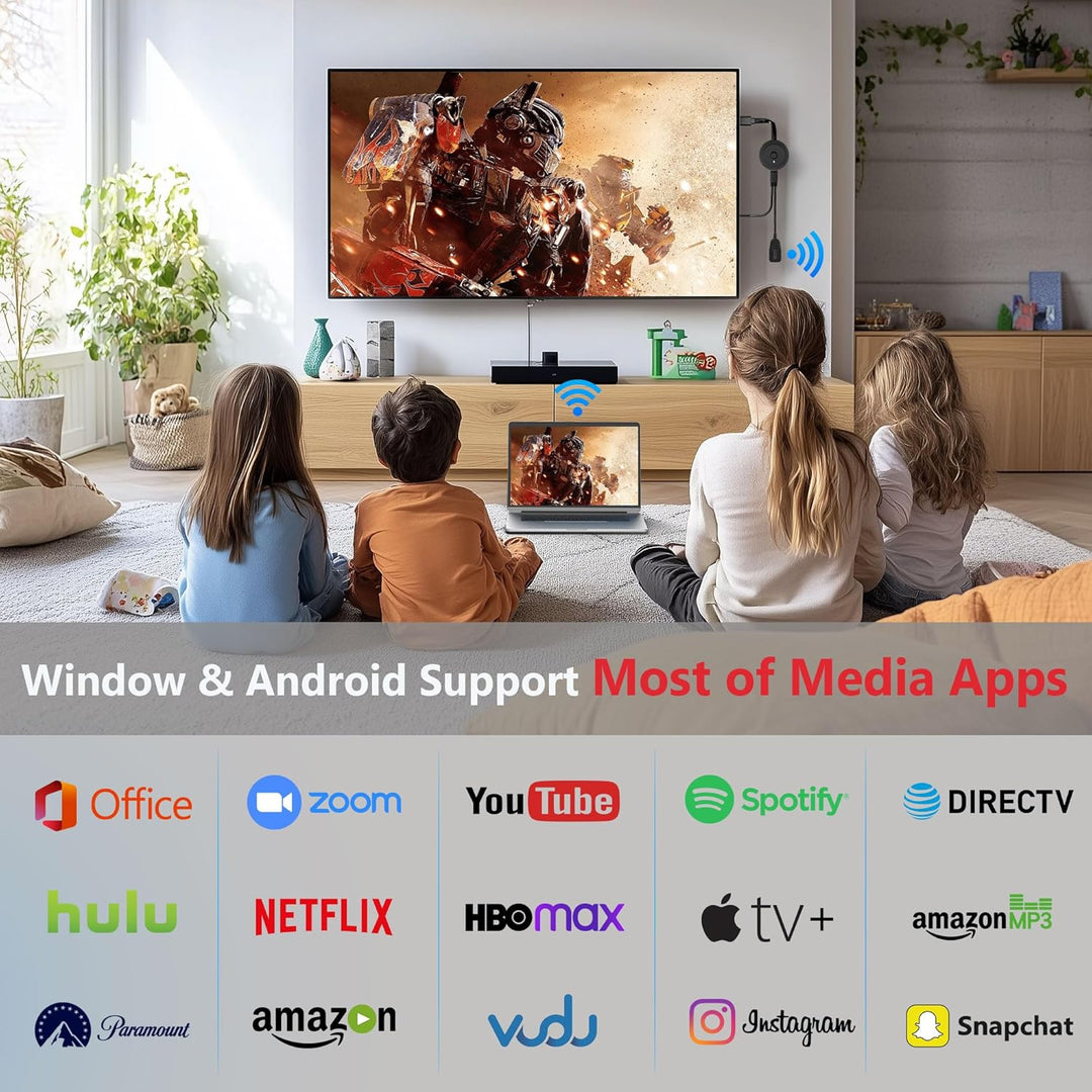 Wireless HDMI Adapter, Dongle für TV, MpioLife 4K Full HD Miracast, Streaming Videos Screen from And
