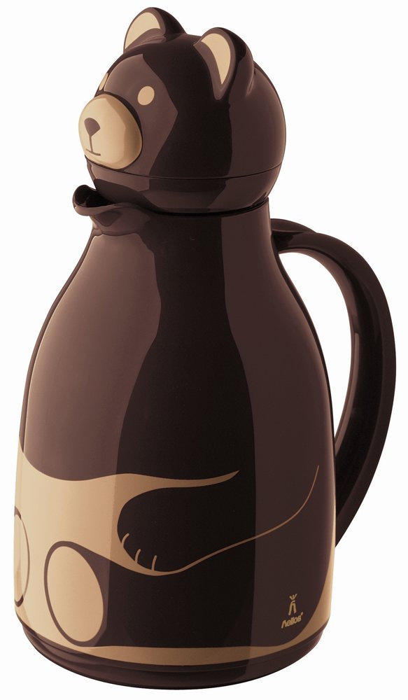 Helios Thermo-Bear Kunststoff-Isolierkanne mit Drehverschluss 1,0 l braun 1,0 Liter Braun, 1,0 Liter
