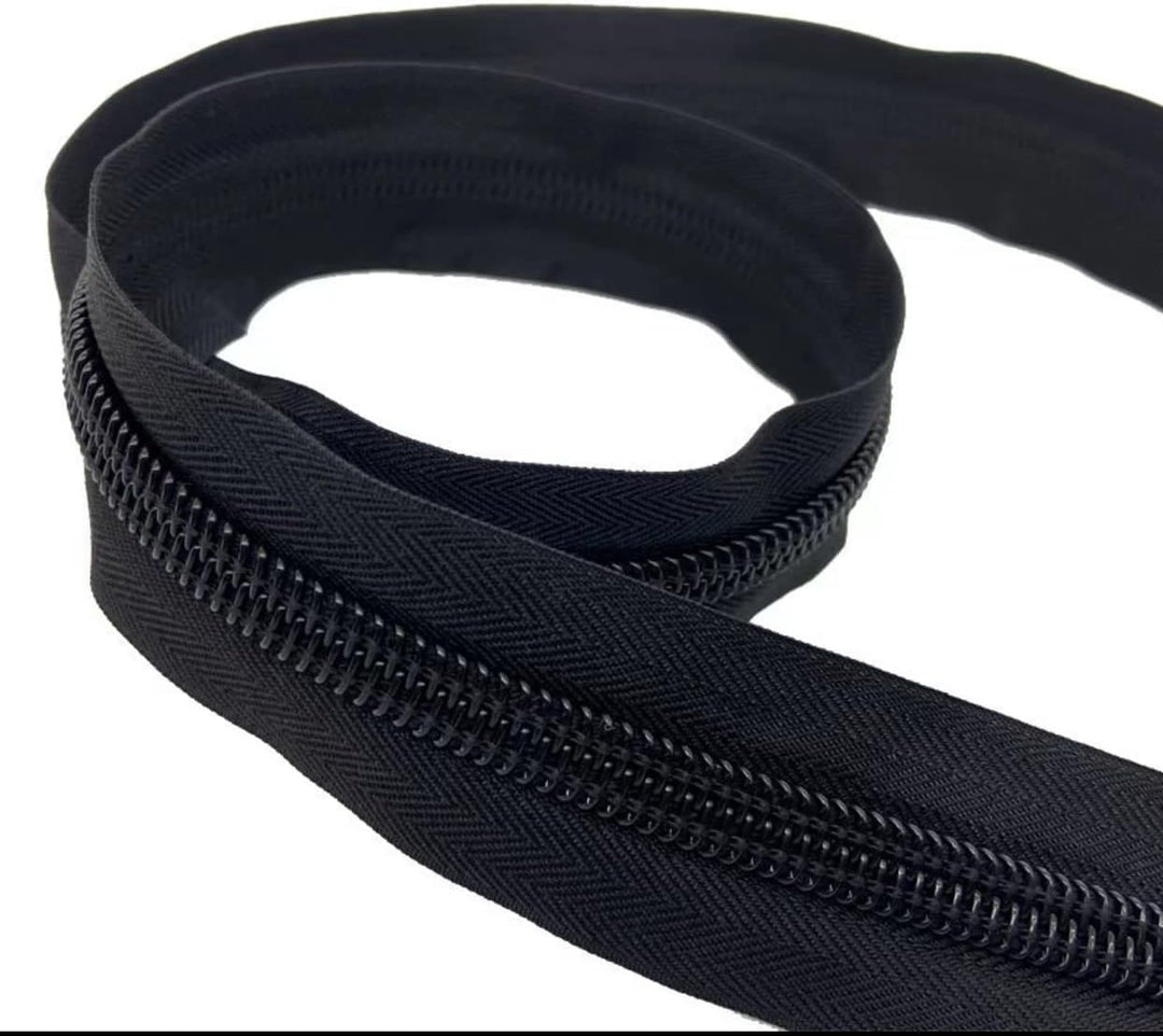 15 Meter / durchgehender Reissverschluss aus Nylon, mit 10 Schiebern aus Metall #10, Reissverschluss