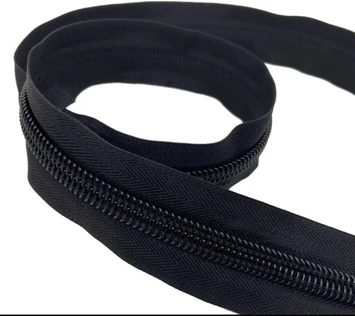15 Meter / durchgehender Reissverschluss aus Nylon, mit 10 Schiebern aus Metall #10, Reissverschluss
