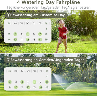 Diivoo Bewässerungscomputer WLAN 2 Ausgänge mit RFID-Gateway, Smart Wasserzeitschaltuh mit App, 6 Be