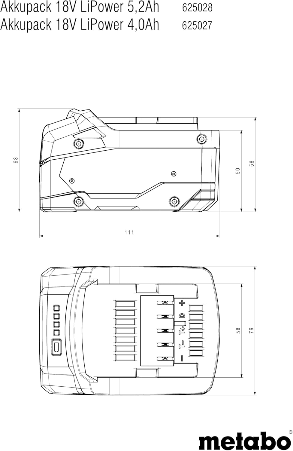 Li-Power Akkupack 18 V - 4,0 Ah