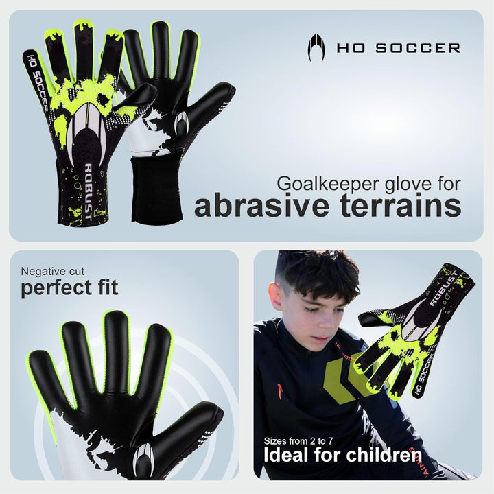 HO Soccer Uni-Kinder Robust Lime Torwarthandschuhe, Limettengrün, 2.2, 2.2