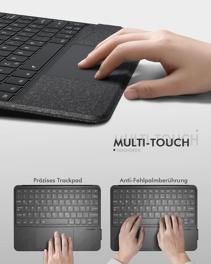 Doohoeek Tastatur mit Hülle für Samsung Galaxy Tab S10FE 2025/S9FE 10,9 Zoll/Tab S9 11 Zoll, Bluetoo