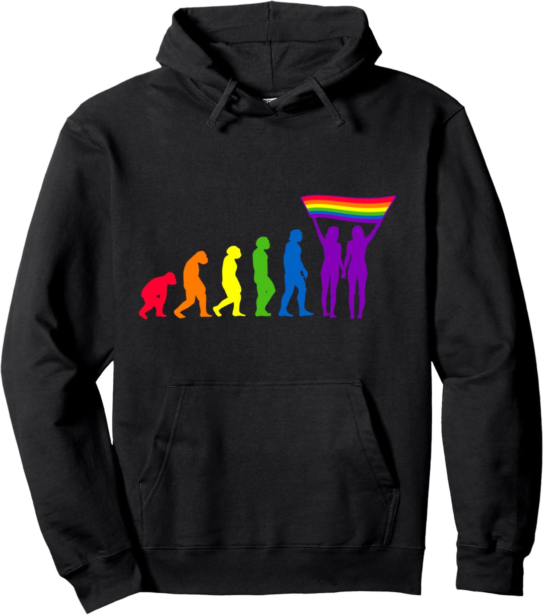 LGBTQ Evolution lesbischen pride Lesben Flagge LGBTQ Pullover Hoodie