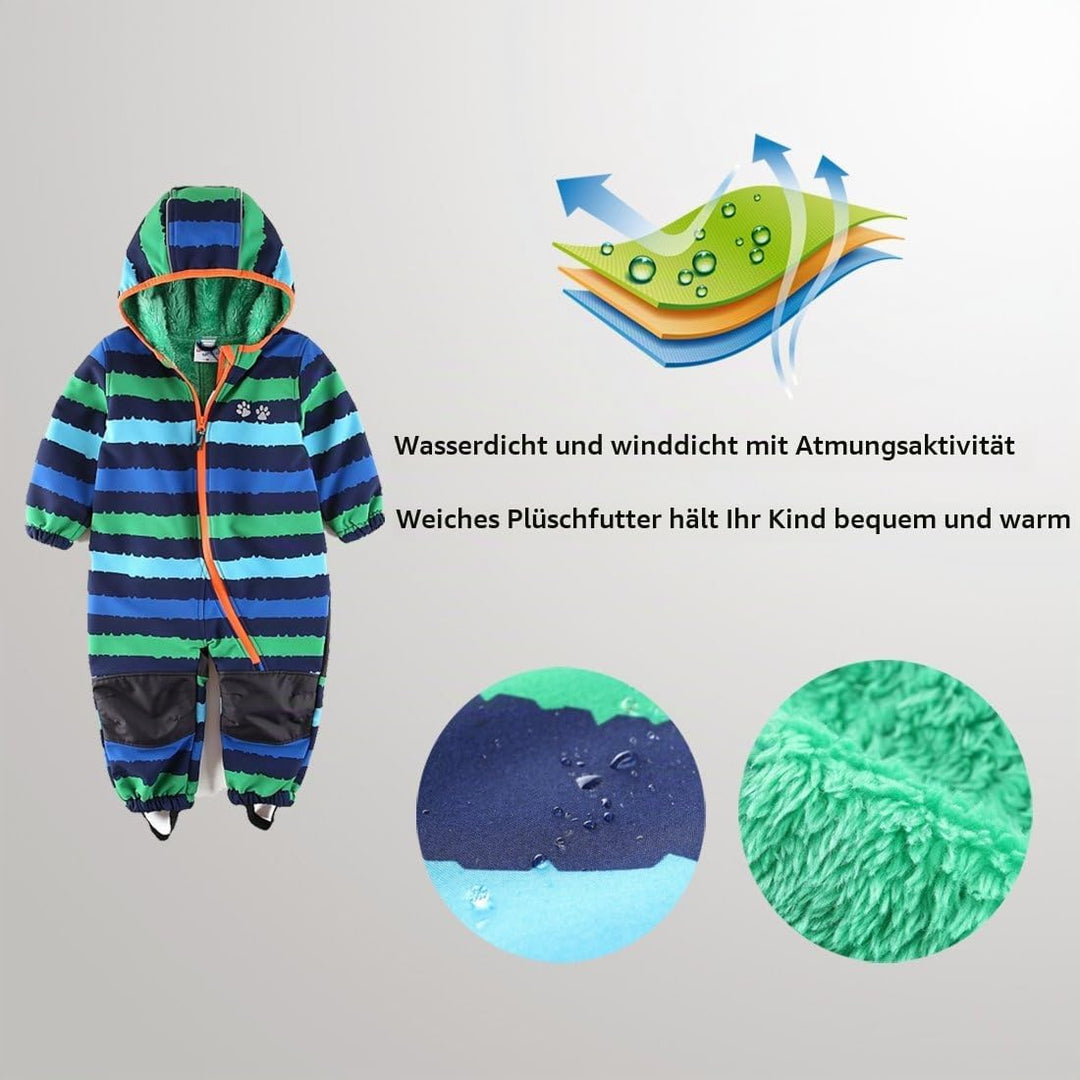 Wasserabweisender Softshellanzug, Schneeanzug mit Fleecefutter für Kleinkind/Jungen und Mädchen, für