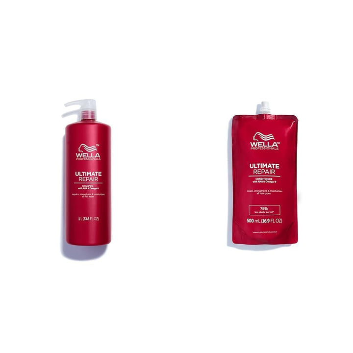 Wella Professionals Ultimate Repair Vorteils-Set – sulfatfreies Shampoo zur Tiefenreinigung &amp; repari