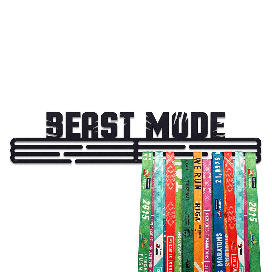 Beast Mode Medaillenhalter Stahl | Medaillen Aufhänger | Medal Hanger Holder Display Rack XL - Schwa