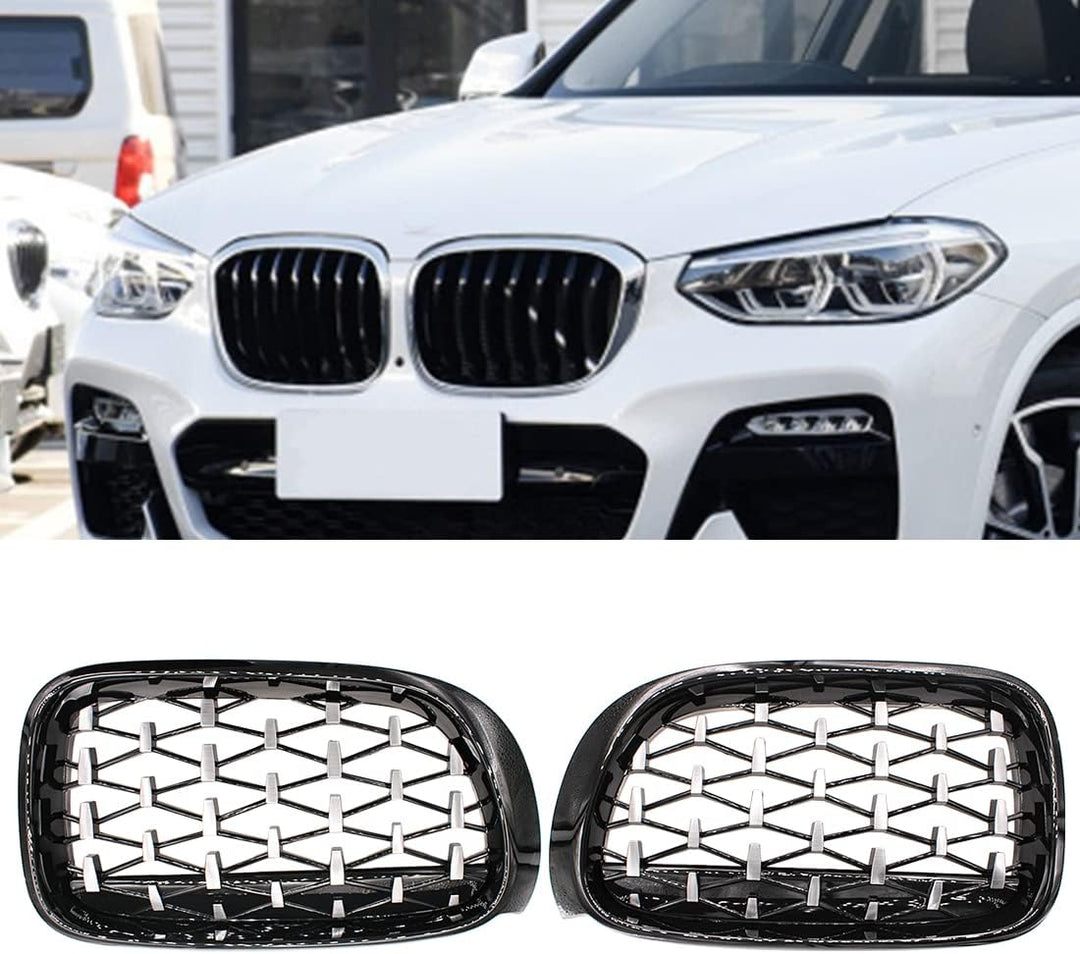 HZYCKJ Front Kühlergrille für BMW F26 X4 F25 LCI X3 Facelift 2014-2018 Diamond Nierengrill Grills Au