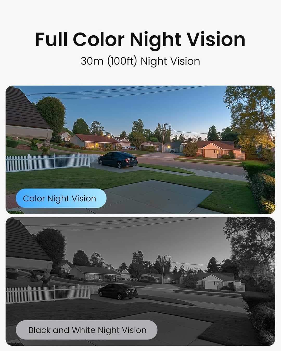 ZOSI 5MP PoE Überwachungskamera Aussen, 360° Outdoor Kamera mit 2-Wege-Audio, Personenverfolgung, Fa
