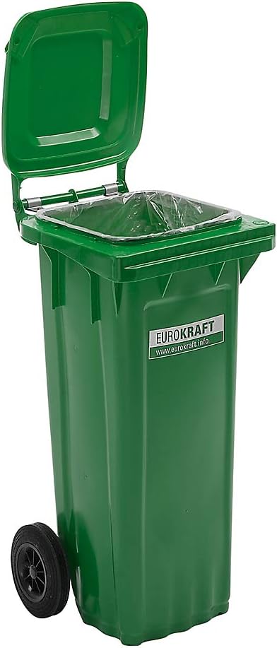 eurokraft | Mülltonne aus Kunststoff DIN EN 840 | Volumen 80 l | BxHxT 448 x 932 x 514 mm | blau, Bl