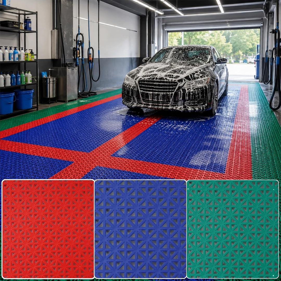 jxgzyy 24 STK Puzzlematte Set Bodenschutzmatte Sportmatte Fallschutzmatten Outdoor Gymnastikmatte Fi