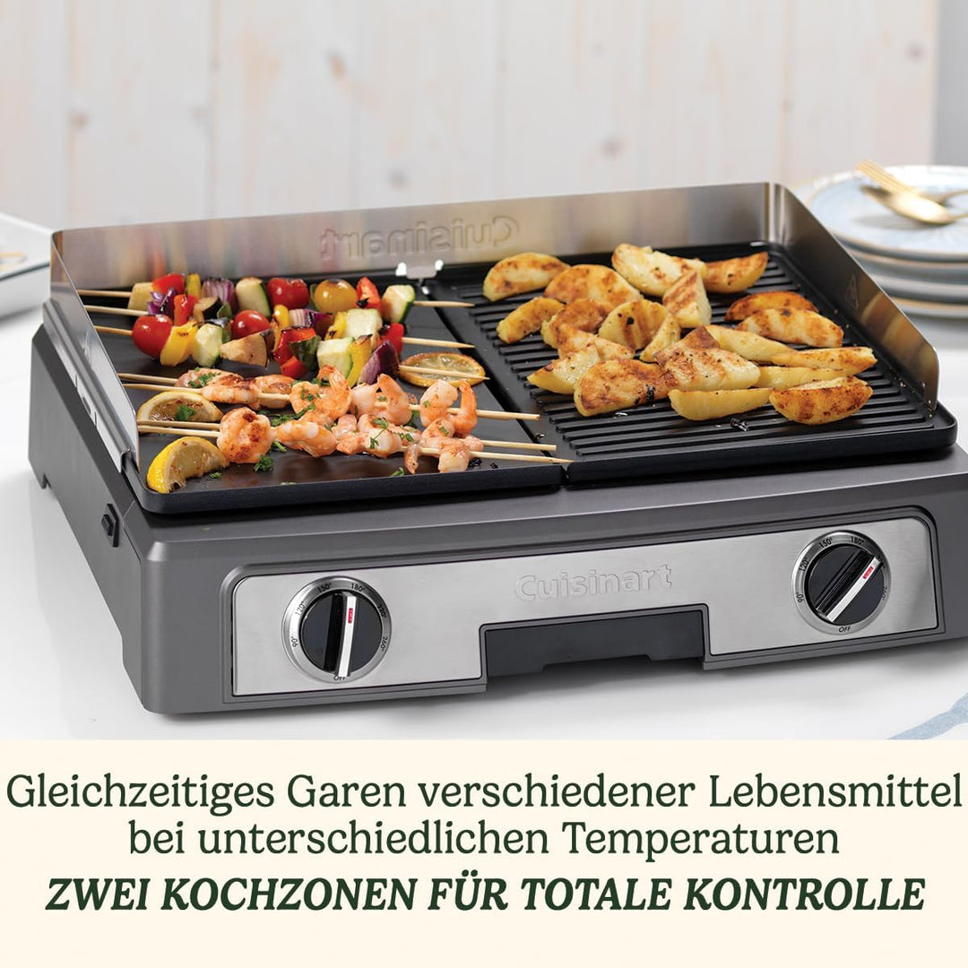 Cuisinart Plancha BBQ Elite Tischgrill mit austauschbaren Grill und Plancha Platten, Platten lassen
