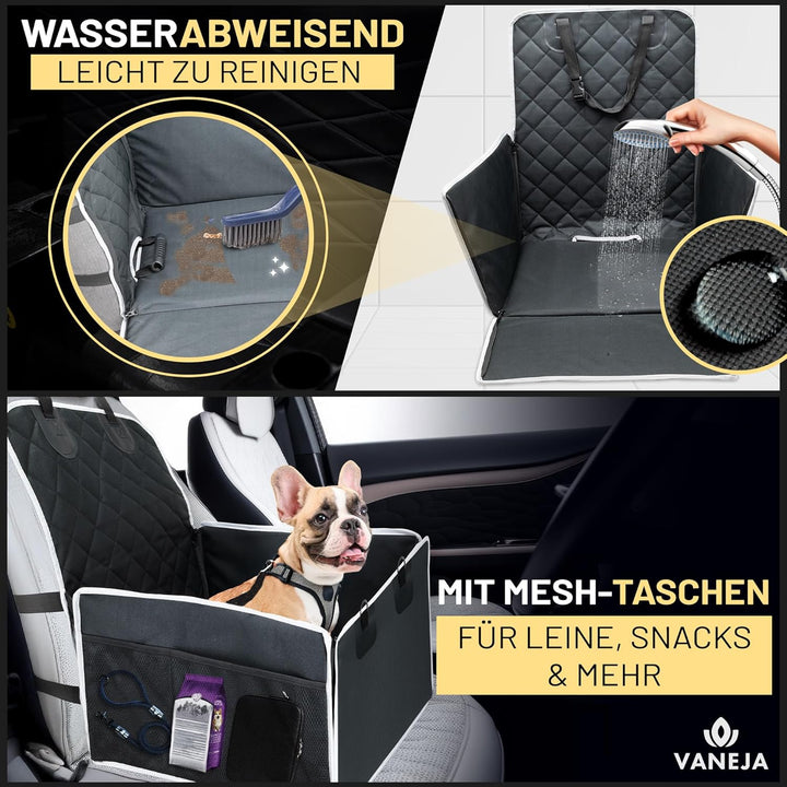 Hundeautositz fürs Auto – Sicher & wasserdicht – TÜV-geprüft – für kleine & mittlere Hunde