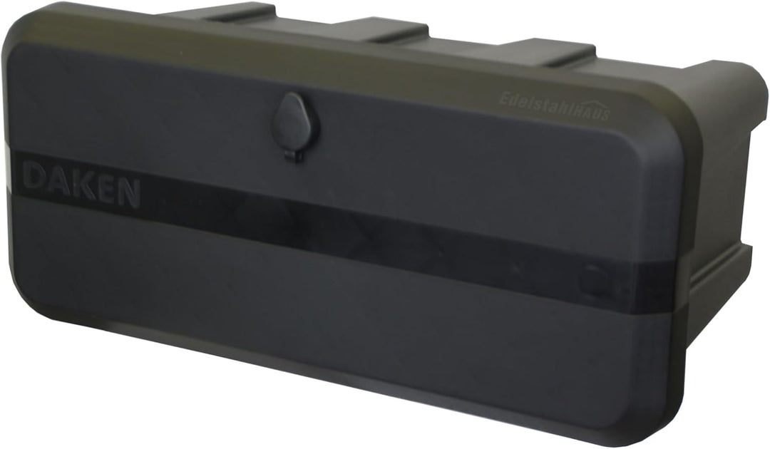 Deichselbox Daken Blackit Lite, Werkzeugkasten, Gurtkiste, Anhängerbox, Staukiste, Daken B24-2 + Mon