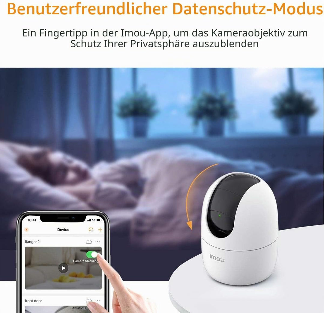 Imou Ranger 2 5 MP (IPC-K2EN-5H2W) - Motorisierte WLAN-Dome-Kamera mit 5 MP verfügt über IA, Selbstt