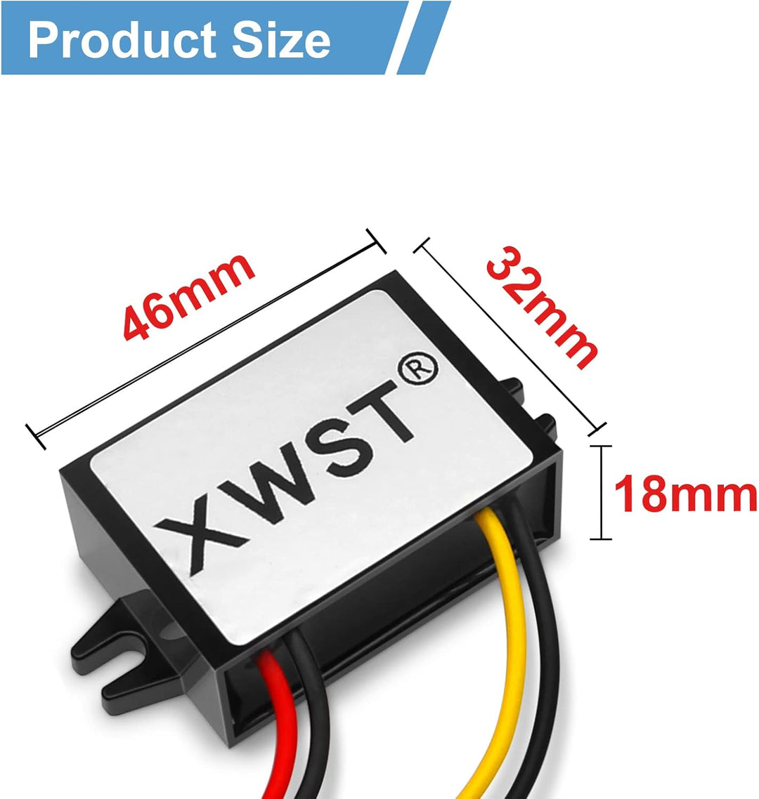 DC DC 8-90V 12V 24V 36V 48V 60V 72V auf 5V Spannungswandler 3A 15W Dual-USB mit Ohr Wandler | Adapte