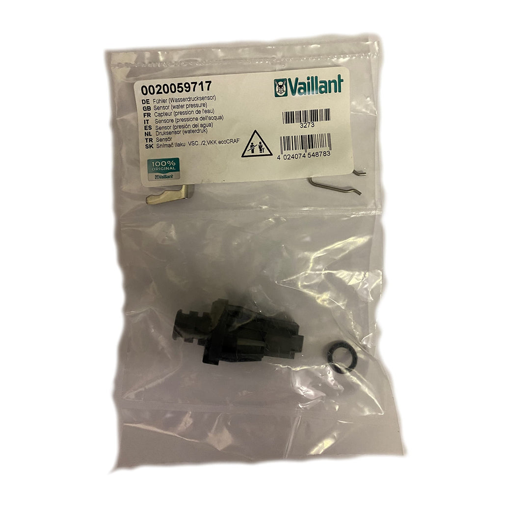 Vaillant 0020059717 Ecotec Pro Wasserdrucksensor mit Clips und O-Ring