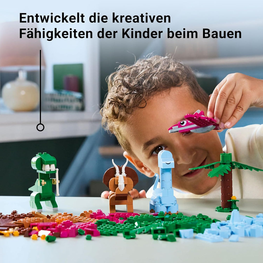 LEGO Classic Kreative Dinosaurier, Bauset mit Modellen und Tierfiguren aus Steinen, fantasievolles S