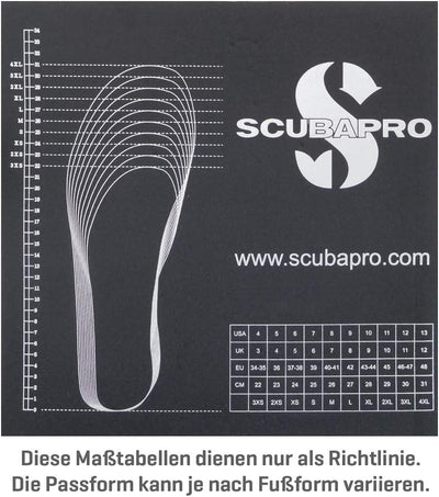 SCUBAPRO Delta 5.0 Bootie - Taucherfüssling mit Stabiler Aussensohle 4X-Large, 4X-Large