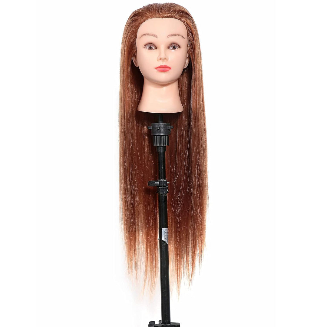Trainingskopf, Brauner Haar-Trainingskopf mit Freier Klemme, Kann Gerade Gerollt Werden Hairdressing