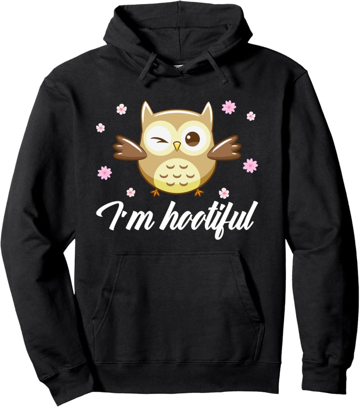 Ich bin schöne Blumeneule Pullover Hoodie