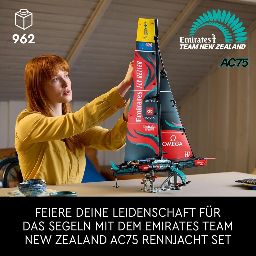 LEGO Technic Emirates Team New Zealand AC75 Rennjacht, Bauset mit Segelboot für Erwachsene, Geschenk