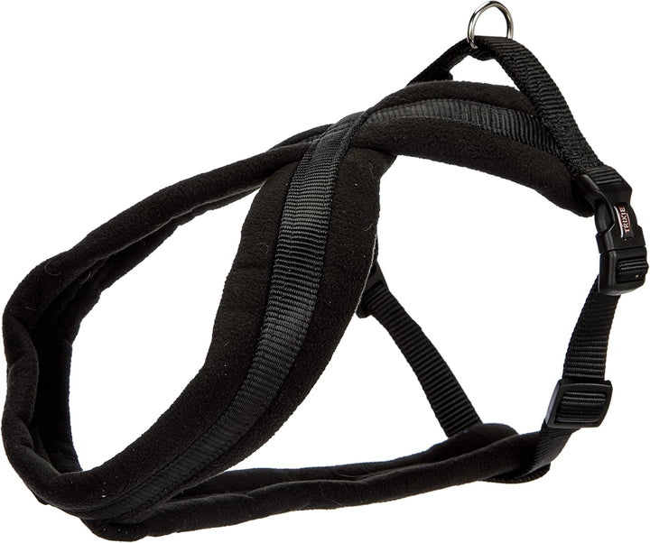 TRIXIE Premium Touren-Geschirr Grösse S–M: Brustumfang 40–70 cm/20 mm in schwarz - sportliches Hunde