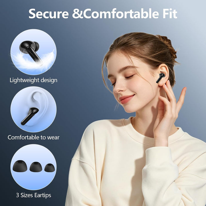 Bluetooth Kopfhörer, In Ear Kopfhörer Kabellos Bluetooth 5.3 mit 4 ENC Noise Cancelling Mic, 72H Spi