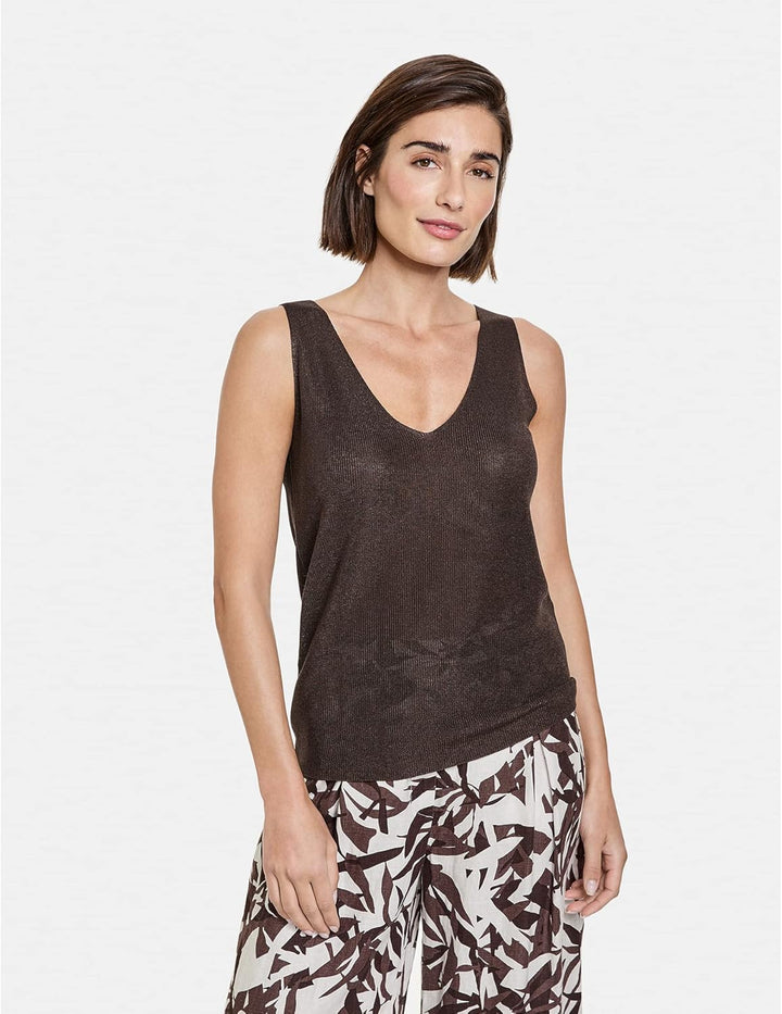 Gerry Weber Damen T-Shirt 42 Dark Brown, 42 Dark Brown