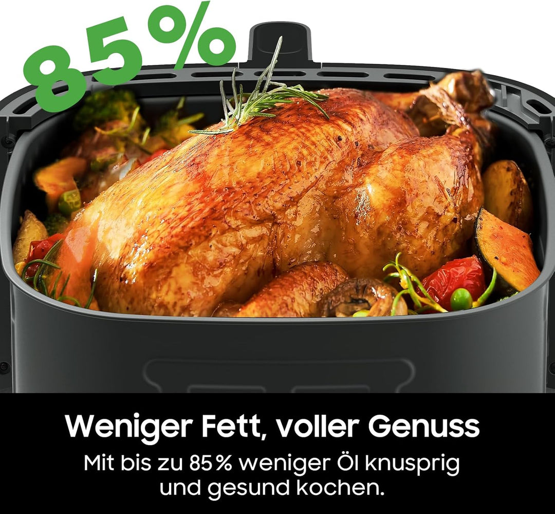Heissluftfritteuse XXL 9L 2350W – Leistungsstarke Airfryer mit 9 Programmen, Digitales LED Touch Dis