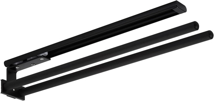 SOTECH 2 Stück Aluminium Handtuchhalter TED 2-armig schwarz matt (450-730 mm, ausziehbar, drehbar) T