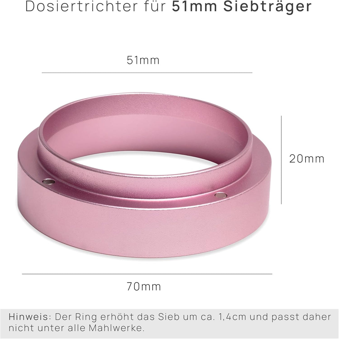 NATUMO – Siebträger Dosierring, Barista Zubehör, magnetischer Siebträger Trichter, Coffe Dosing Funn
