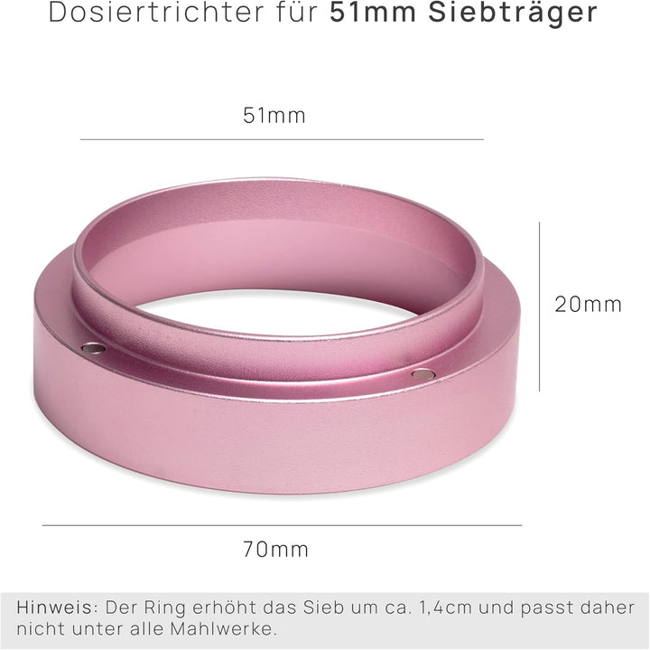 NATUMO – Siebträger Dosierring, Barista Zubehör, magnetischer Siebträger Trichter, Coffe Dosing Funn