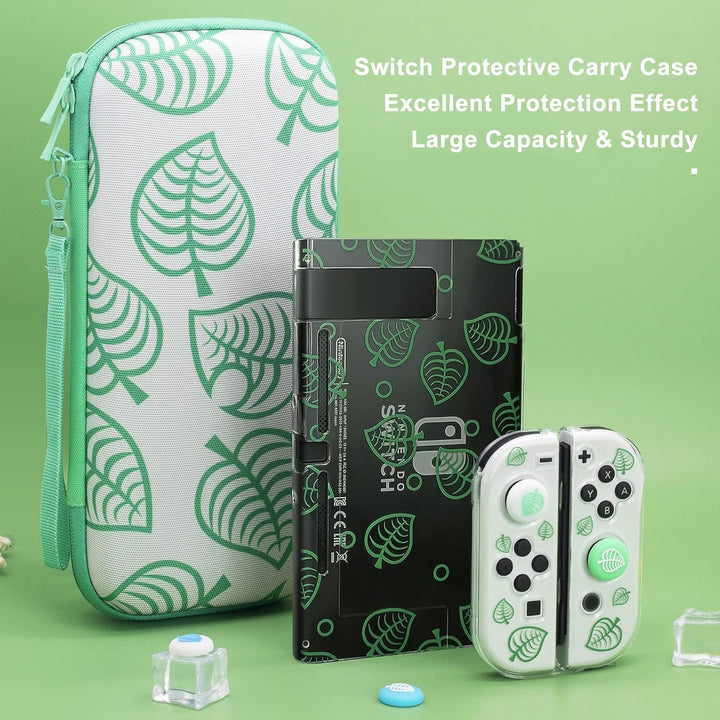 BRHE Switch Tasche Case für Nintendo Switch mit Schutzhüllen, Animal Crossing Switch Schutzhüll Reis